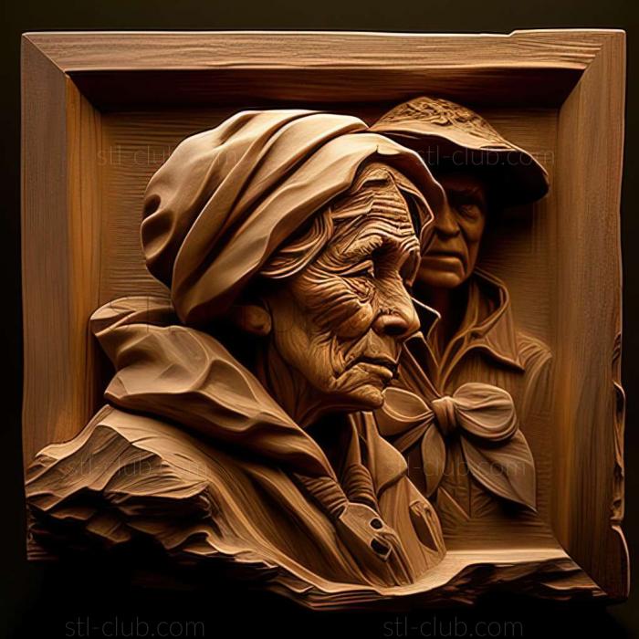 3D мадэль Мэрилин Данлэп, американская художница. (STL)